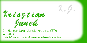 krisztian junek business card